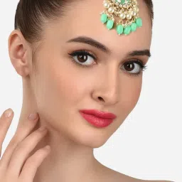 Zaveri Pearls Combo Of 3 Gold Tone Kundan Maangtikka-ZPFK13099 image 2