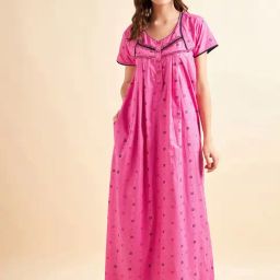 Sweet Dreams Pink Printed Nighty-picture-24