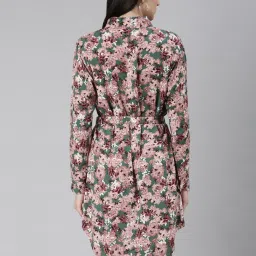 showoffff SHOWOFF Multicolor Floral Print Shirt Dress image 2