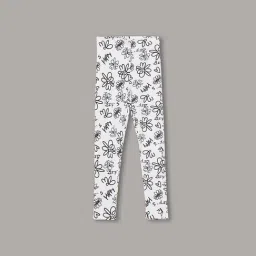 Fame Forever by Lifestyle Girls White Cotton Printed Legging-picture-32