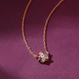Ornate Jewels 925 Silver 18K Gold Plated Multi Stone Color Pops Lollipop Necklace for Women-picture-23