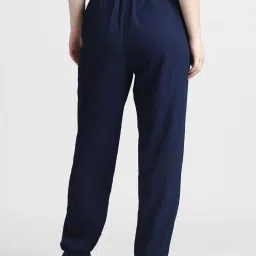 Only Navy Polyester Relaxed Fit High Rise Joggers image 2
