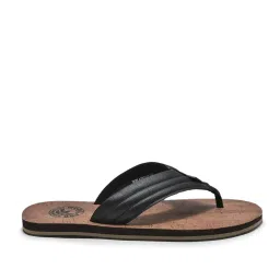 Woodland Men's Black Flip Flops image 2
