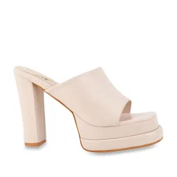 Shoetopia Women's Beige Casual Sandals image 2