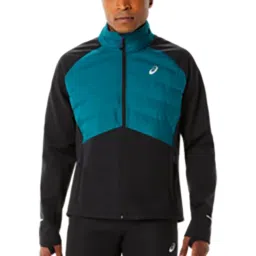 Asics Teal & Black Full Sleeves Jacket image 1