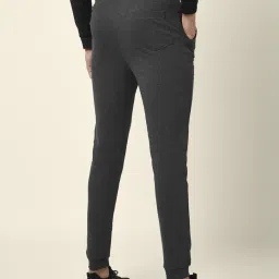 Ajile by Pantaloons Charcoal Melange Slim Fit Texture Joggers image 2