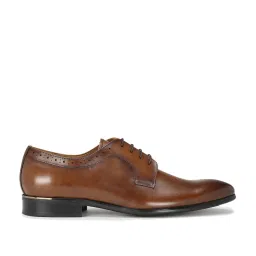 Louis Philippe Men's Brown Derby Shoes image 1