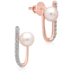 Malabar Gold and Diamonds 18k Rose Gold Stud Earrings-picture-14