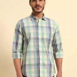 Cantabil Multi Color Cotton Regular Fit Checked Casual Shirt-picture-14