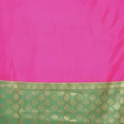 Banarasi Silk Works Pink Woven Saree With Unstitched Blouse image 4