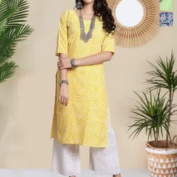 HERE&NOW Women Pack Of 3 Printed Straight Kurtas-picture-34