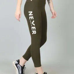 N-Gal Green & Navy Printed Sports Leggings - Pack Of 2 image 2