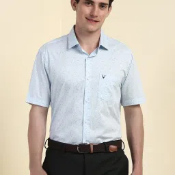 Allen Solly Blue Cotton Slim fit Print Shirt image 1