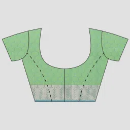 Banarasi Silk Works Green Woven Saree With Unstitched Blouse image 3