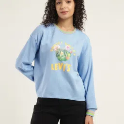 Levi's Blue Regular fit Printed Sweatshirt image 1