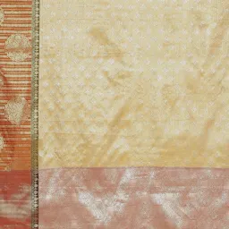 Banarasi Silk Works Yellow Woven Saree With Unstitched Blouse image 4