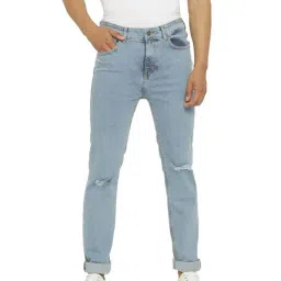 Forever 21 Medium Blue Mid Waist Straight Fit Regular Length Jeans-image-54