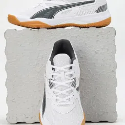 Puma Men's Solarflash II White Indoor Court Shoes-image-87