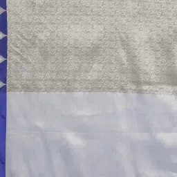 Banarasi Silk Works Grey Woven Saree With Unstitched Blouse image 4