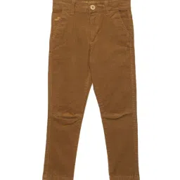 Under Fourteen Only Kids Brown Solid Pants-picture-11