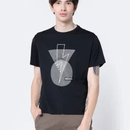 Red Tape Black Round Neck T-Shirt-picture-25