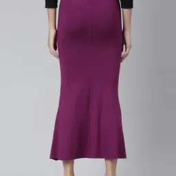 TWIN BIRDS Purple & White Plain Saree Shapewear - Pack Of 2 image 2