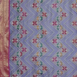 Banarasi Silk Works Blue Woven Saree With Unstitched Blouse image 4
