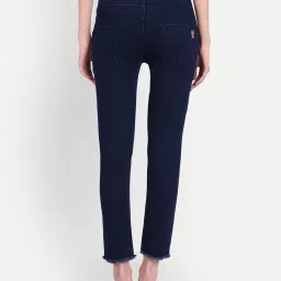 Angelfab Dark Blue Cotton Skinny Fit High Rise Jeans image 2