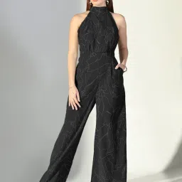showoffff Showoff Black Regular Fit Printed Jumpsuit image 2