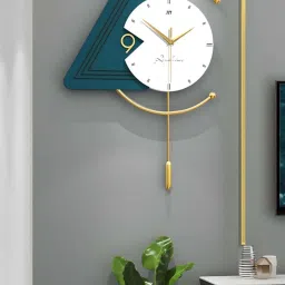 The Art House Blue & Gold Metal Clock image 2