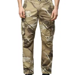 Royal Enfield Essential Light Olive Regular Fit Camo Print Cargos image 1