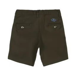 Peter England Kids Olive Solid Shorts image 2