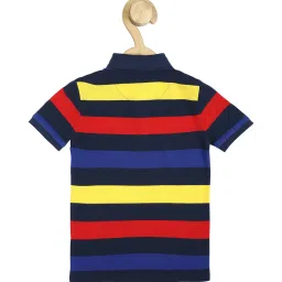 Peter England Kids Multicolor Striped  Polo T-Shirt image 2