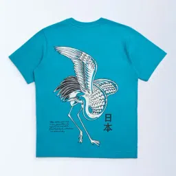 Y&F Kids by Westside Turquoise Bird Design Cotton T-Shirt image 2