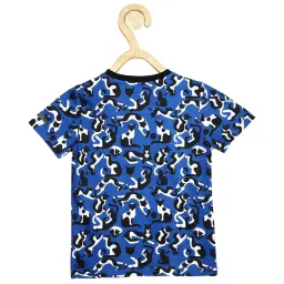 Peter England Kids Dark Blue Printed  T-Shirt image 2