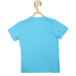 Peter England Kids Blue Printed  T-Shirt image 2