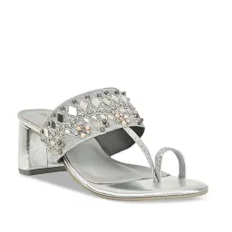 Rocia by Regal Women's Silver Toe Ring Sandals image 1