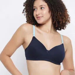Clovia Blue Non-Wired Full Coverage T-Shirt Bra-image-71