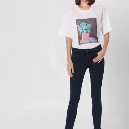 Vero Moda Dark Blue Skinny Fit Jeans image 4