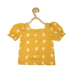 Peter England Kids Yellow Solid Top image 2