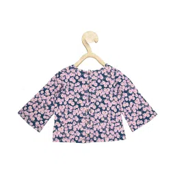 Peter England Kids Teal Printed Full Sleeves Top image 2