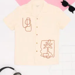 Pantaloons Junior Boys Cream Shirt-image-3