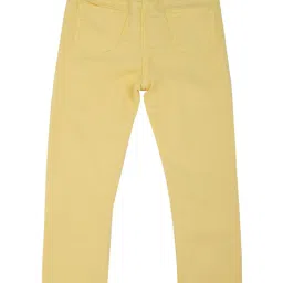 Peter England Girls Light Yellow Solid Jeans image 2