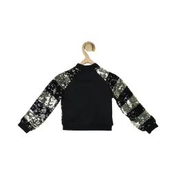 Peter England Kids Black & Grey Embellished Full Sleeves Jacket image 2