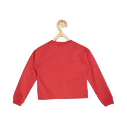 Peter England Kids Red Printed Full Sleeves Sweatshirt image 2