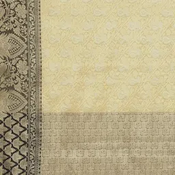 Banarasi Silk Works Beige Woven Saree With Unstitched Blouse image 5