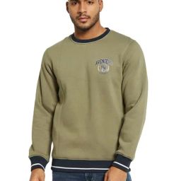 Octave Light Olive Regular Fit Printed Sweatshirt-picture-30