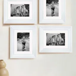 Art Street Synthetic Wood White Photo Frame (6 x 8 Inch) - Set of 4 image 1