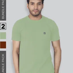 Lux Nitro Green & Rust Regular Fit T-Shirt Pack of - 2 image 2