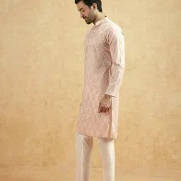 KISAH PLUS Peach Regular Fit Printed Kurta image 2